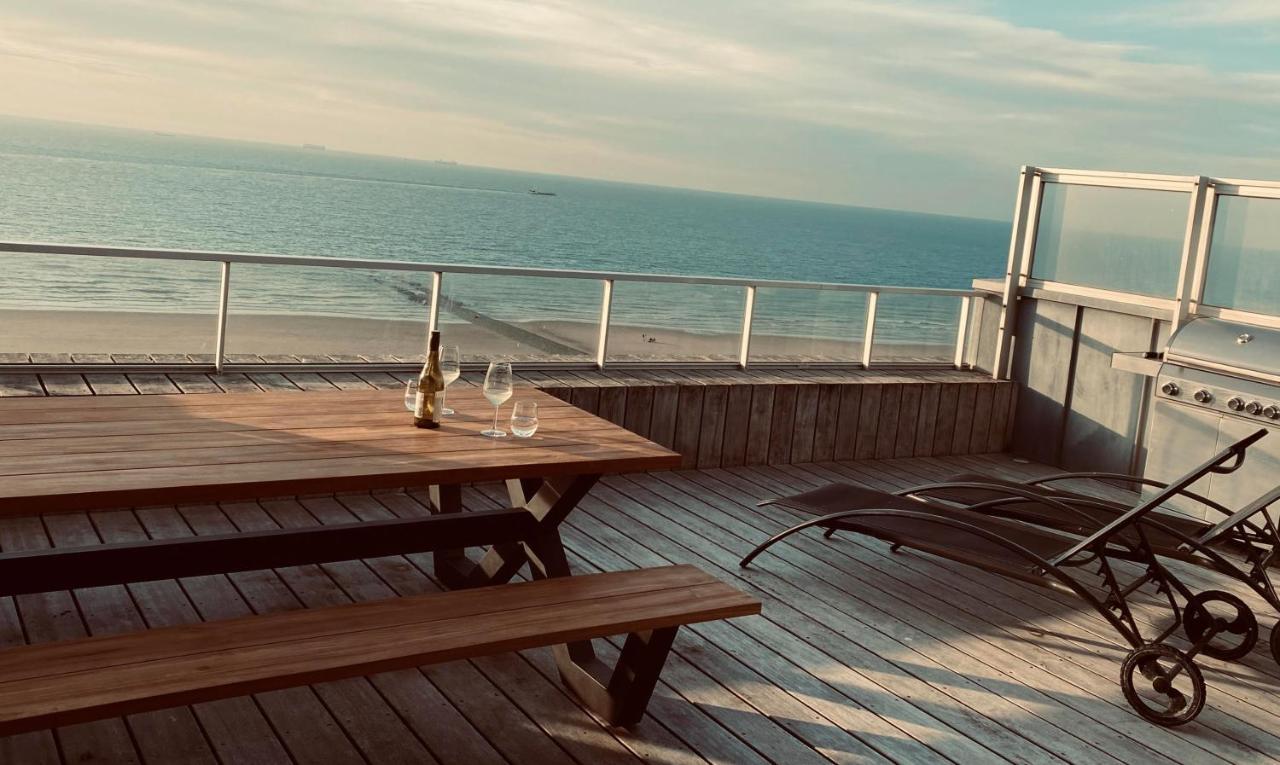 Penthouse Sea-Loft Blankenberge, Uniek Zeezicht, Luxeloft Met 40M2 Terras! Apartman Kültér fotó