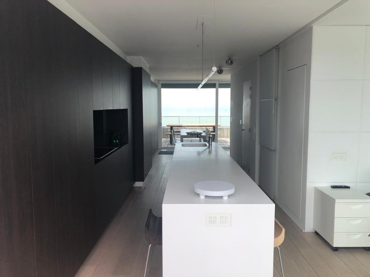 Penthouse Sea-Loft Blankenberge, Uniek Zeezicht, Luxeloft Met 40M2 Terras! Apartman Kültér fotó