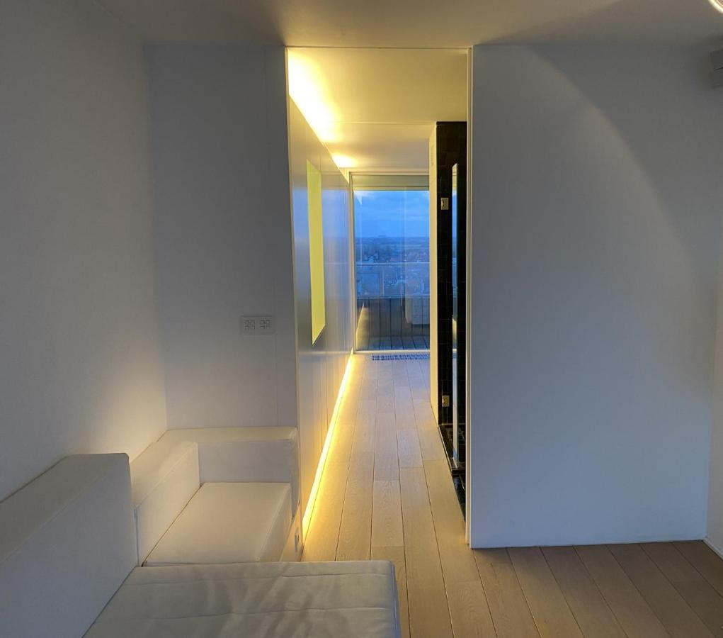 Penthouse Sea-Loft Blankenberge, Uniek Zeezicht, Luxeloft Met 40M2 Terras! Apartman Kültér fotó